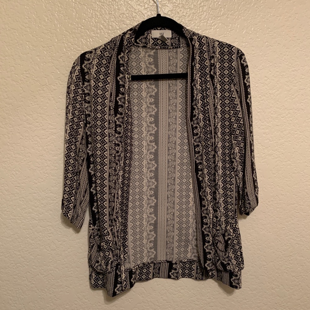 F21 Paisley pocket cardigan 100 percent rayon